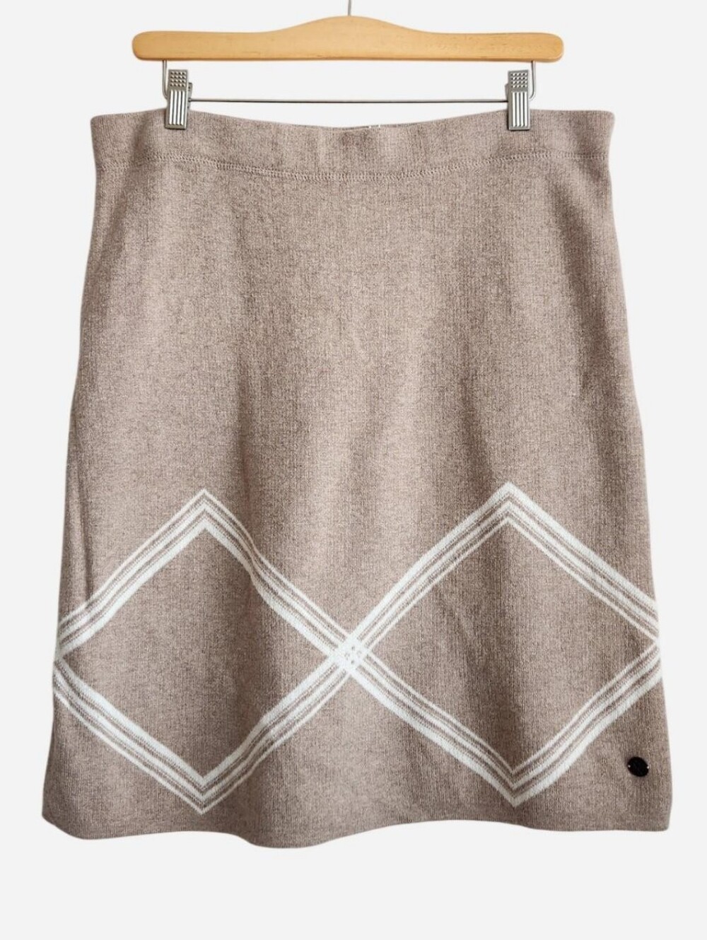 Cotton Merino Wool Diamond Skirt